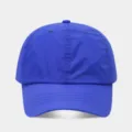 Close-up detail of the breathable quick-drying blue baseball cap, front view showing neat stitches. - Adult (56-58)cm / Blue