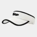 Cappello da sole retro americano estate cima vuota visiera donna sport esterno ricamo - Regolabile / Bianco