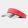 Chapeau pare-soleil rouge élégant sans sommet avec bord réfléchissant laser pour le sport. - Rouge pastèque