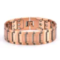 Bracciale magnetico in rame da uomo catena elegante gioielli per salute stile - Rame Lucido