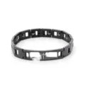 Men titanium steel magnetic bracelet retro engraved cross wristband fashion jewelry for men - Cross Style / Magnet On Back / Black