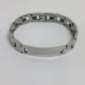 Men titanium steel magnetic link bracelet retro fashion wrist jewelry for daily wear - Plain Style (With Magnets) / Steel