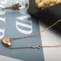 Roségold Titanstahl Herz Schlüssel Halskette Damen süßer Love Forever 520 Anhänger Schmuck - Forever Love Herz Schlüssel Stil / Roségold