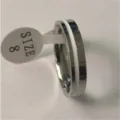 Schmaler Edelstahl Epoxid Ring Variante, minimalistischer schlichter Finger Schmuck. - Silberweiß
