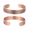 Vintage Copper Magnetic Bracelet Tree of Life Celtic Knot Open Bangle for Men & Women - 12 Magnets / 15mm Width