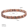 Copper Magnetic Therapy Bracelet Energy Health Link Bracelets 195mm 7mm Fashion Jewelry - 99.9% / Copper