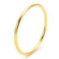 Detail view of the elegant brushed gold stainless steel plain bangle showcasing fine finish. - Diameter 4.0mm * Inner Diameter 65mm