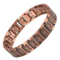 Men copper magnetic bracelet vintage cross energy health therapy wristband jewelry stylish accessory - Cross Bracelet