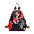 Stylish casual women backpack oxford cloth travel daypack trendy fashion book bag - Single Bag / China Red-4