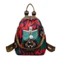Women stylish casual oxford cloth backpack with trendy multi-color tiger pattern design daily. - Single Bag / Tiger Print-1