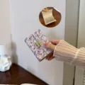Cute floral PU leather card holder for women, short folding multi-slot coin purse. - Purple Floral Style (CY-2259)