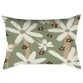 Nordic green geometric lumbar pillowcase featuring abstract floral plant patterns for sofa. - 30x50cm Without Insert / CRD63-1 Style