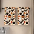 Halloween thema decoratieve hangende handdoeken detail, met schattige geest en pompoen. - 40*60cm / Stijl 21 (MJBT187-21)