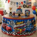 Rennwagen Geburtstag Party Tischrock wasserdicht Polyester Tischdecke Dekoration 1Stk - Rennsport-Thema