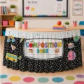 Back to school desk skirt classroom decoration party school event supplies table cover - 140*75cm / Style 3