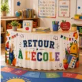 Back to school table skirt classroom decoration party kids school event supplies wholesale - Style 7