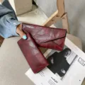 Vintage γυναικείο μακρύ πορτοφόλι από μαλακό δέρμα, ρετρό τσάντα μεγάλης χωρητικότητας. - Μπορντό