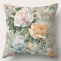 French vintage oil painting peony floral print throw pillow cover for sofa home decor - 45*45cm Short Plush Single Sided Without Core / CDR513-4