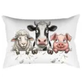 Schattige boerderij dier lang lumbaal kussenhoes cartoon koe schaap varken bank decoratie - Cartoon Boerderij Schaap Koe Varken Stijl (CDR495-21) / 1 Stuk