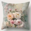 French vintage oil painting floral pillow cover, elegant peony decorative cushion for sofa. - 45*45cm Short Plush Single Sided Without Core / CDR513-2