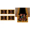 Halloween Day of the Dead table runner and placemats set, festive linen decor for dining. - 30*45cm Placemat 1pc / ZQ206-1