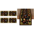Halloween table runner and placemats set, festive sugar skull floral dining table decor. - 30*45cm Placemat 1pc / ZQ206-3