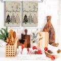 Weihnachts-Küchenhandtuch-Set, festliches Baum-Druck Geschirrtuch, saugfähiges Reinigungstuch. - 40*60cm / Stil 10 (2er-Pack)