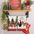 Weihnachten Mikrofaser Küchentücher mit Hahn Druck, saugfähige Geschirrtücher für die Feiertage. - 40*60cm / Stil 11 (2er-Pack)