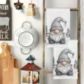 Weihnachten Mikrofaser Küchentücher mit süßem Wichtel Motiv, saugfähige Geschirrtücher. - 40*60cm / Stil 14 (2er-Pack)