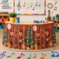 Gonnellino da tavola di Natale schiaccianoci tovaglia decorativa festiva per la sala - Stile 50 / 140*75CM