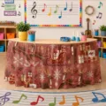 Gonna da tavolo di Natale coperta plissettata decorativa festiva per la festa in classe - Stile 49 / 140*75CM