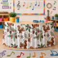 Gonna da tavolo di Natale in poliestere impermeabile decorazione festiva da pranzo - Stile 47 / 140*75CM