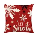 Christmas throw pillow cover red snowflake digital print cushion case holiday decor - XY770-30