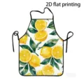Fresh lemon print kitchen apron with black straps, oil-proof sleeveless cooking apron. - Kids Short Fleece 47x38cm / Watercolor Big Lemon