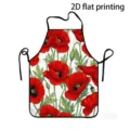 Vintage floral print kitchen apron detail, retro cooking and baking apron style - 47x38cm (Short Plush) / Floral Style 4 (TQWQ02-4)