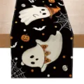 Camino de mesa de Halloween fantasma aterrador calabaza telaraña decoración hogar 1ud - 33*183cm / Estilo ZQ201-17