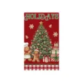 Canovaccio da cucina natalizio rosso festivo albero di Natale omino di pan di zenzero - 40*60cm / MJB215-4