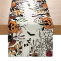 Camino de mesa de Halloween decoración festiva calabaza fantasma diseño de tela - 33*183cm / Estilo ZQ201-8