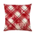 Christmas plaid pillow cover, red and white seasonal throw pillow case for sofa decor - XY770-7