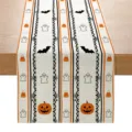 Camino de mesa de Halloween con fantasmas y calabazas lindas para decoración de fiesta. - 33*183cm / Estilo ZQ201-14