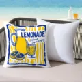 Housse de Coussin Imprimée Citron d'Été Coussin de Plage Extérieur Décoration de Salon - 45x45 cm / CDR496-16