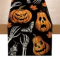camino de mesa halloween calabaza esqueleto murcielago decoracion para la fiesta - 33*183cm / Estilo ZQ201-18