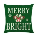 Christmas throw pillow cover green festive digital print holiday sofa cushion home decorative - XY770-23