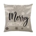 Christmas pillow cover with Merry Christmas text and pine branch prints for sofa holiday decor. - XY770-26