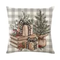 Christmas throw pillow cover buffalo check vintage gift tree holiday decorative cushion case - XY770-39