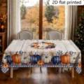 Herbstliche Thanksgiving Kürbis Tischdecke, rustikale Esstisch Abdeckung im 2D Druck. - ZB810-6