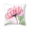Housse de coussin fleur rose aquarelle taie d'oreiller en lin déco salon canapé - MM02-9