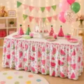 Wassermelone Tischrock Polyester Party Tischdecke süßes rosa Obst Design Heimtextilien. - 140*75CM / Wassermelonendruck (Stil 20)