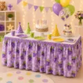 Traubenmuster Tischrock Polyester Party Tischdecke staubdichter Heimdeko Schrank Vorhang - Lila Trauben (Stil 21) / 140*75CM
