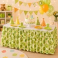 Kiwi Muster Tischrock Polyester Tischdecke Party Heimdekoration staubdicht Detailansicht - Kiwi-Druck (Stil 24) / 140*75CM